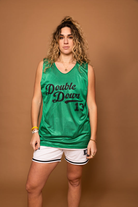 DoubleDown- Basketball Jersey Kelly Green