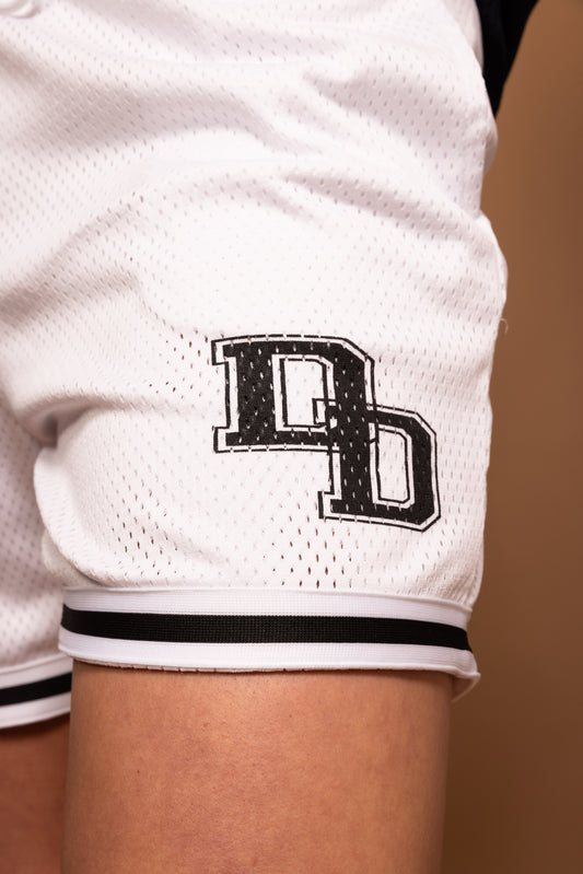 DoubleDown- Basketball Shorts White