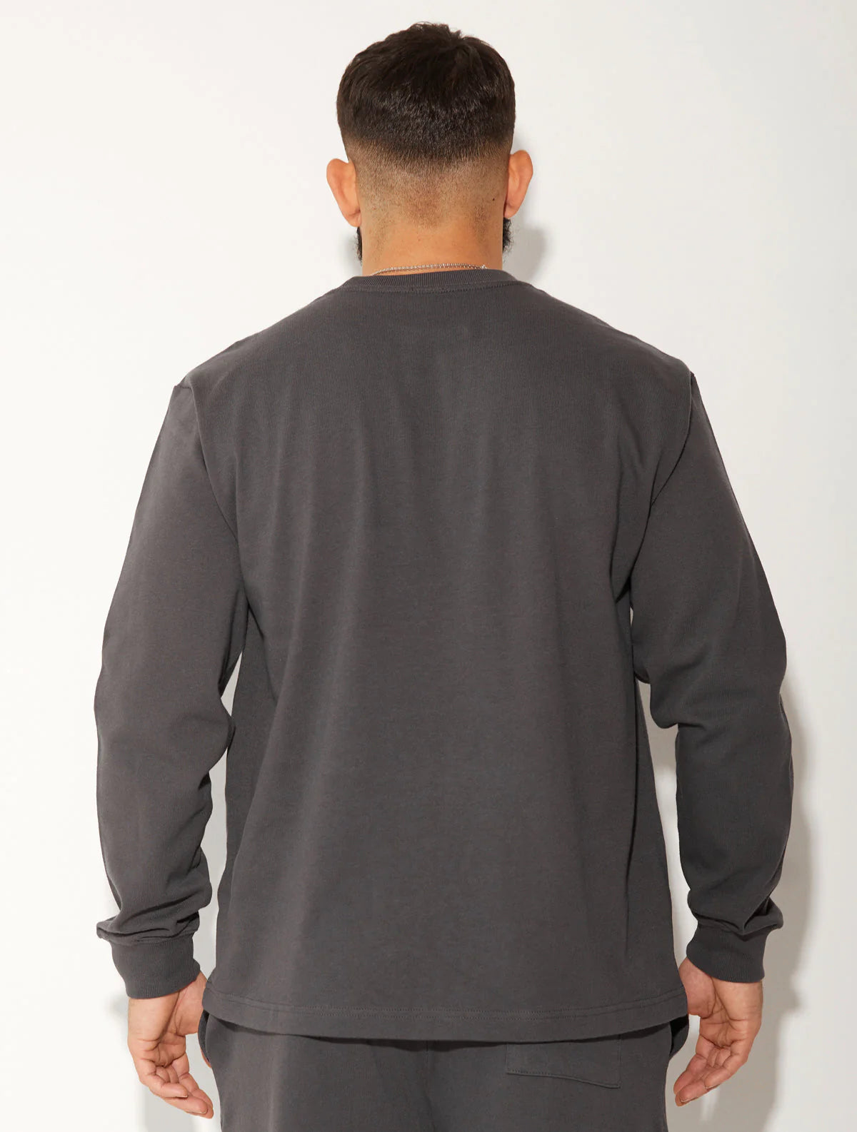 HEAVY JERSEY LONG SLEEVE SHIRT ASH