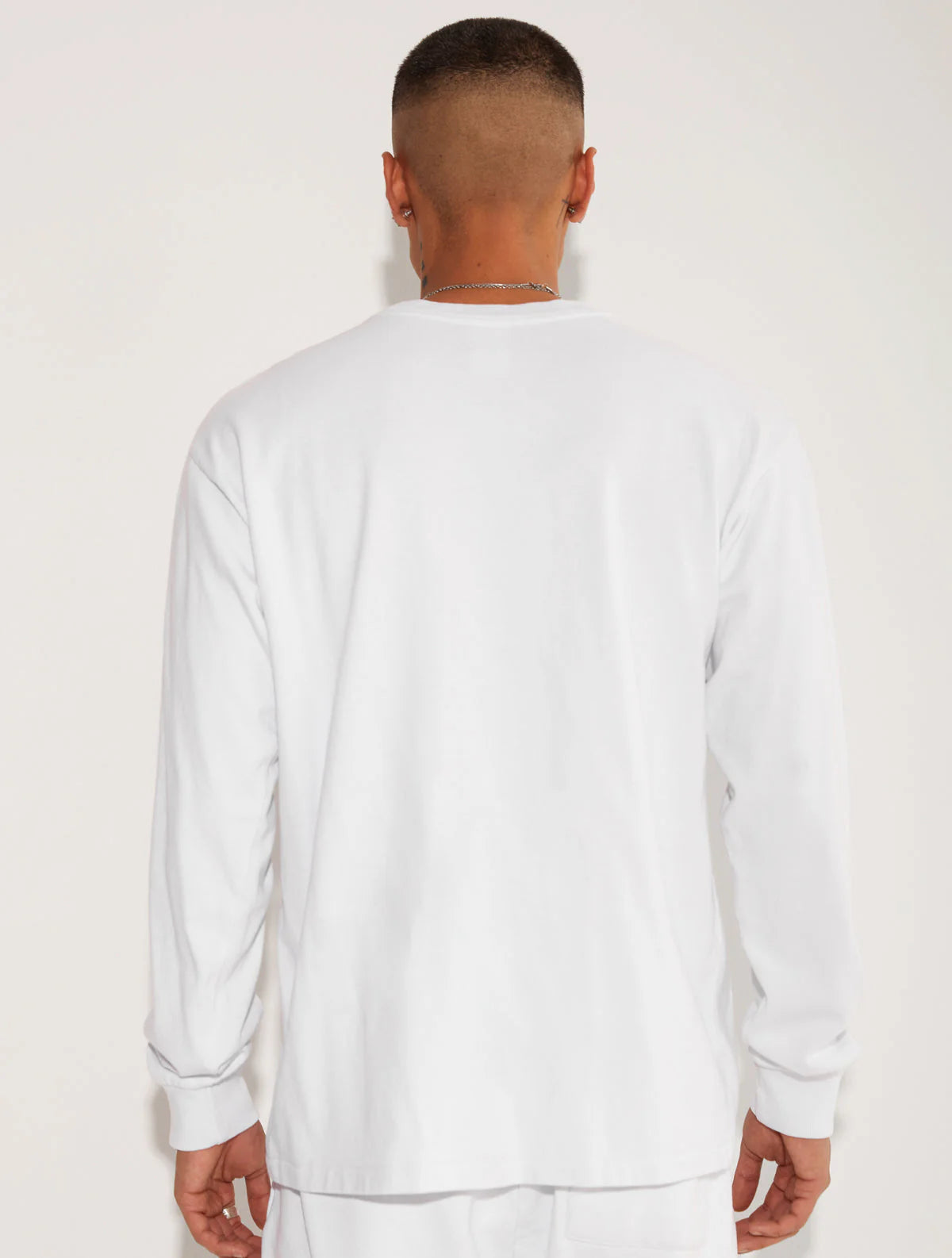 HEAVY JERSEY LONG SLEEVE SHIRT WHITE