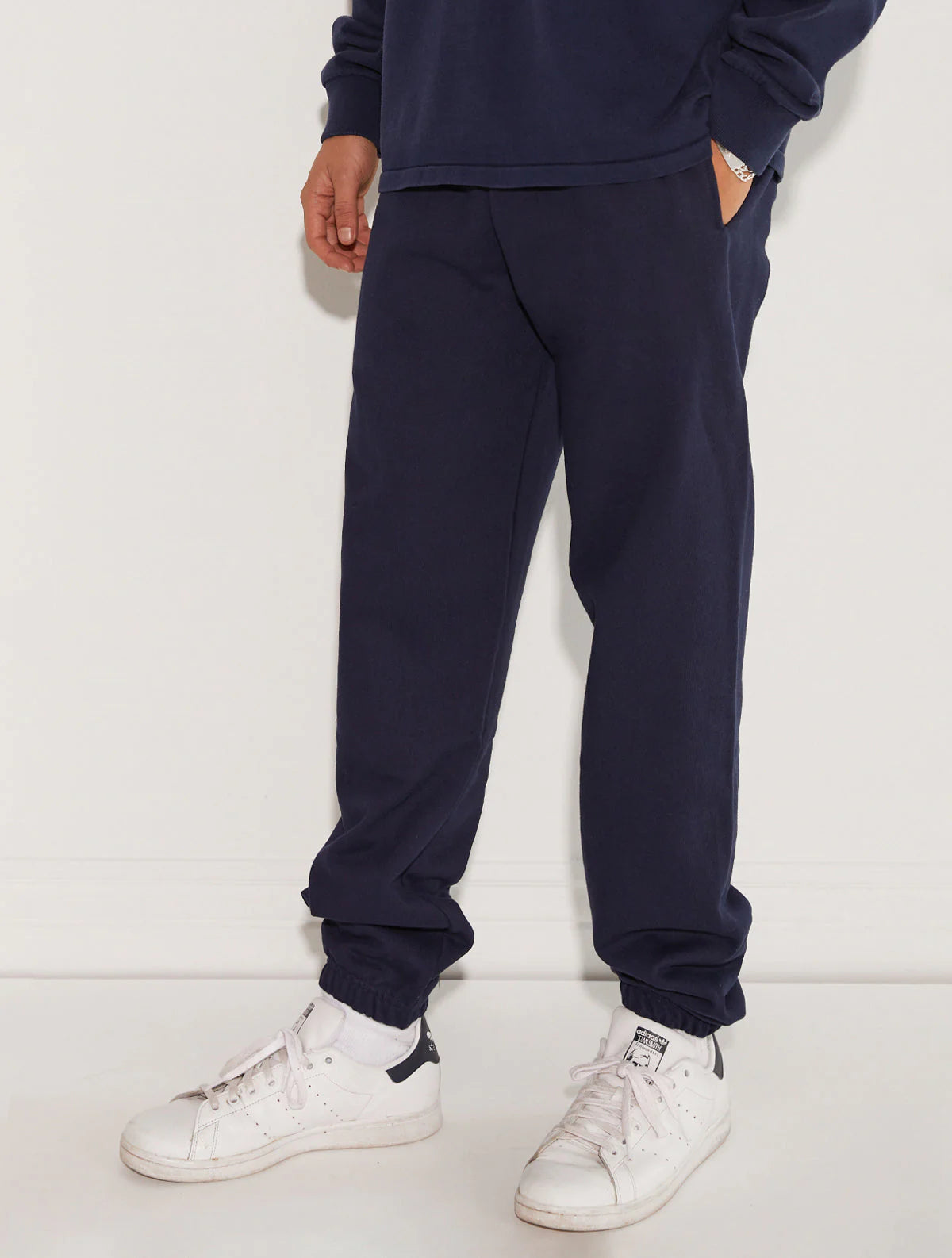 HEAVY FLEECE CUFFED LEG SWEATPANT NAVY
