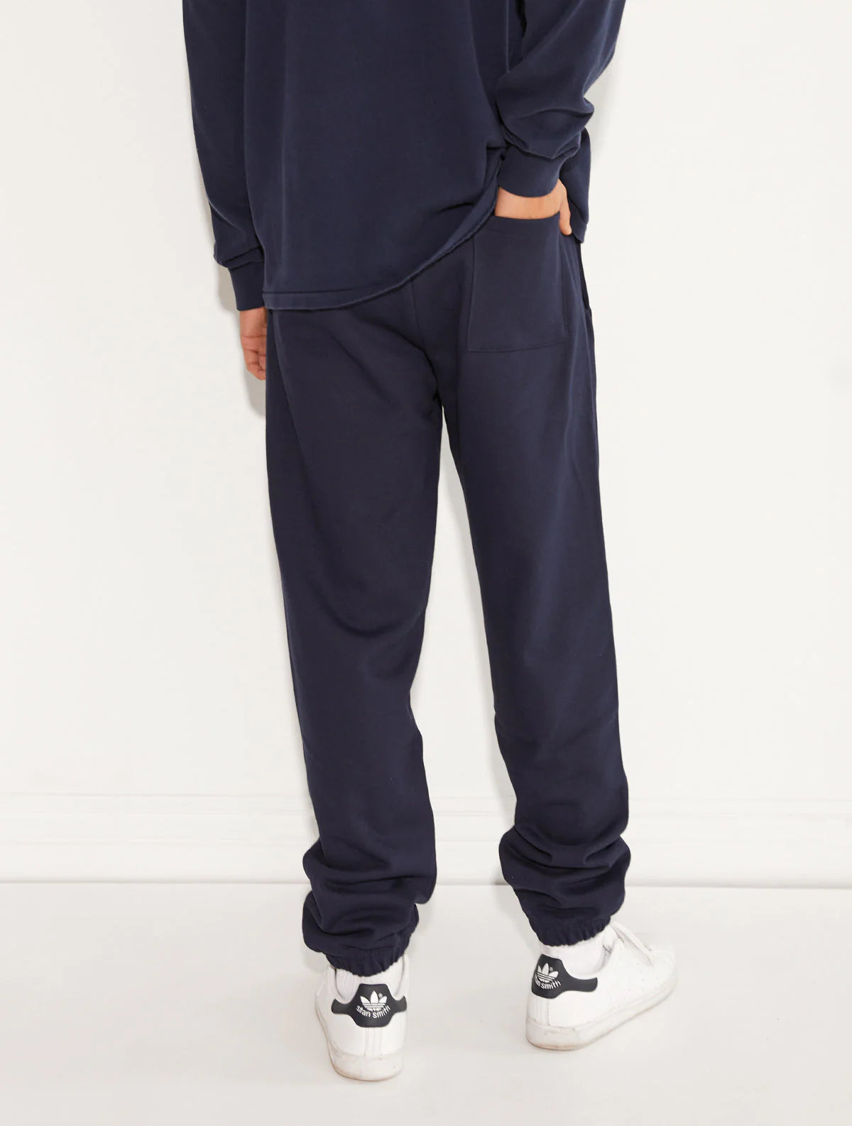 HEAVY FLEECE CUFFED LEG SWEATPANT NAVY