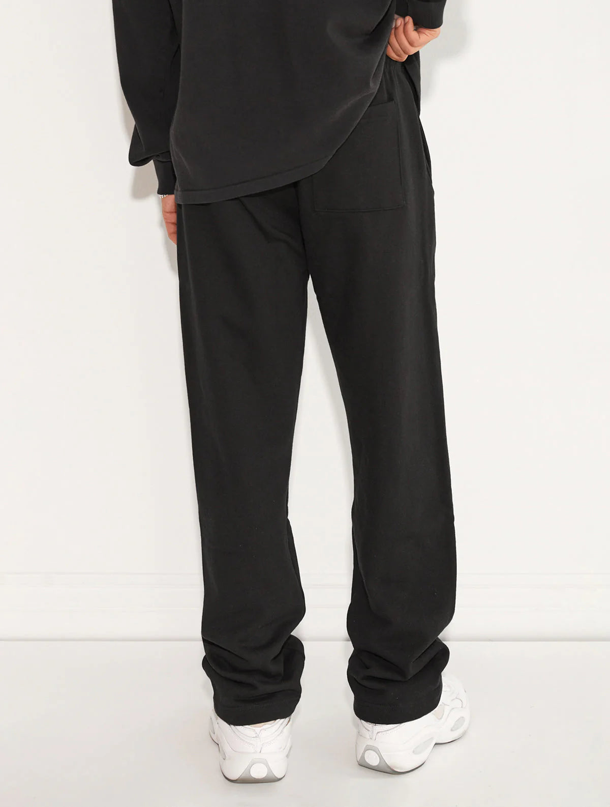 HEAVY FLEECE STRAIGHT LEG SWEATPANT BLACK