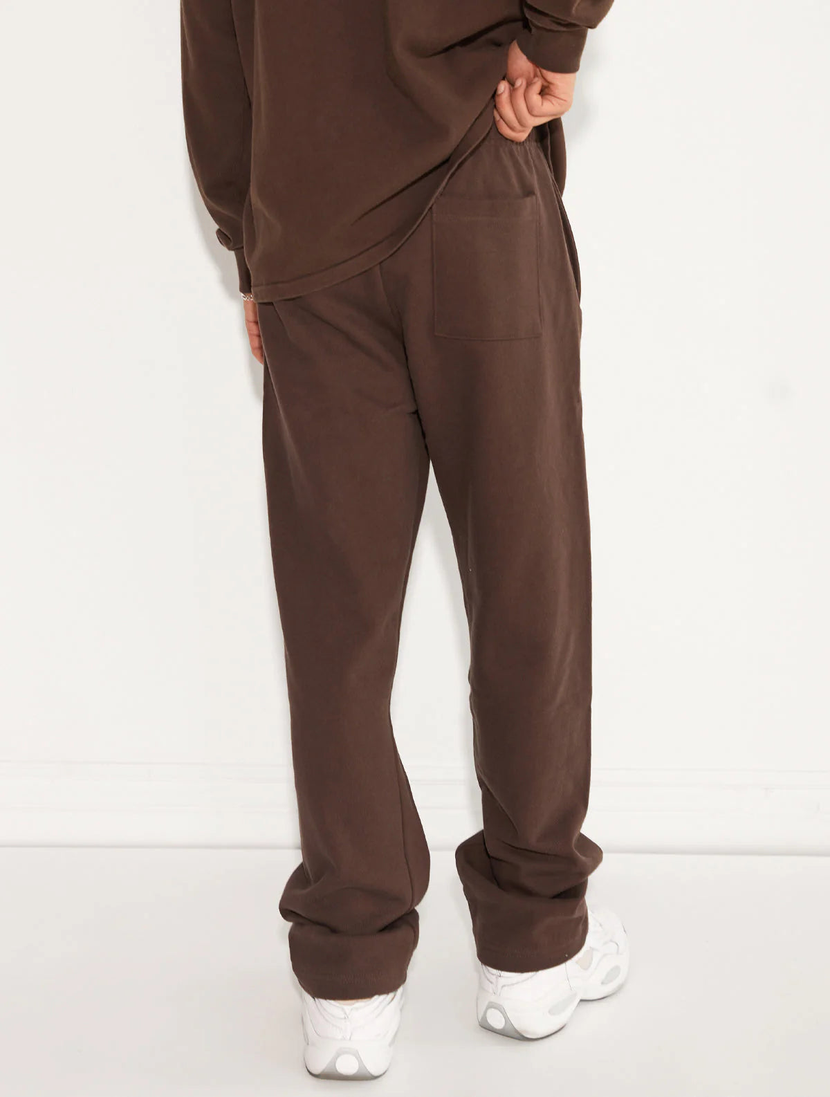 HEAVY FLEECE STRAIGHT LEG SWEATPANT BROWN