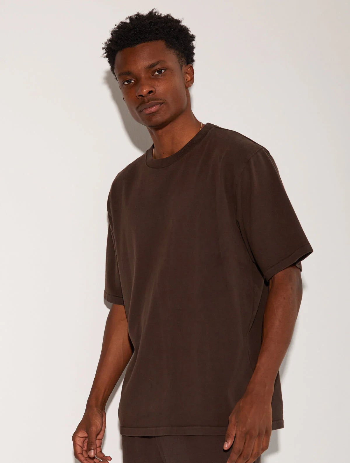 HEAVY JERSEY T-SHIRT BROWN