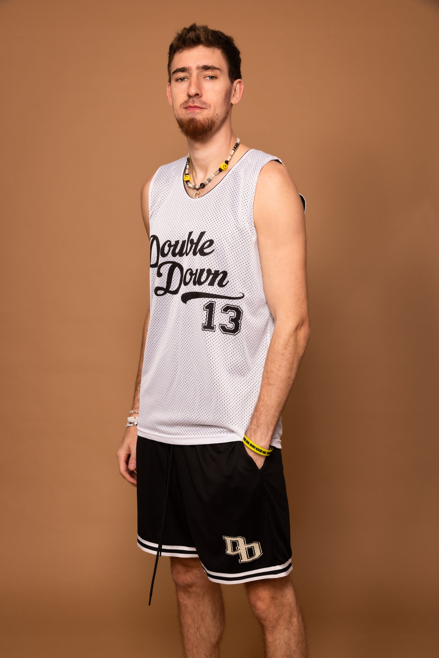 DoubleDown- Basketball Jersey White