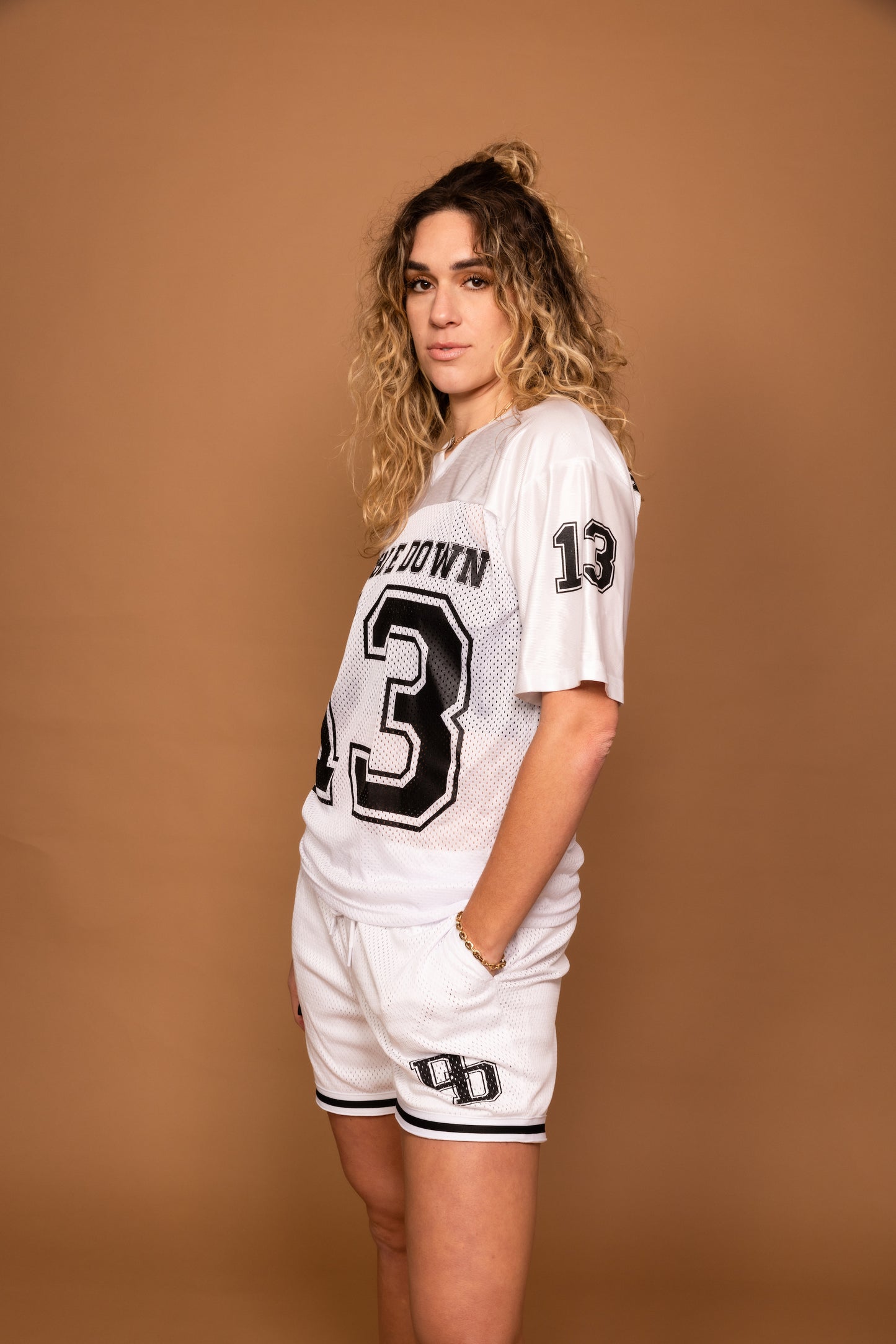 DoubleDown- Basketball Shorts White