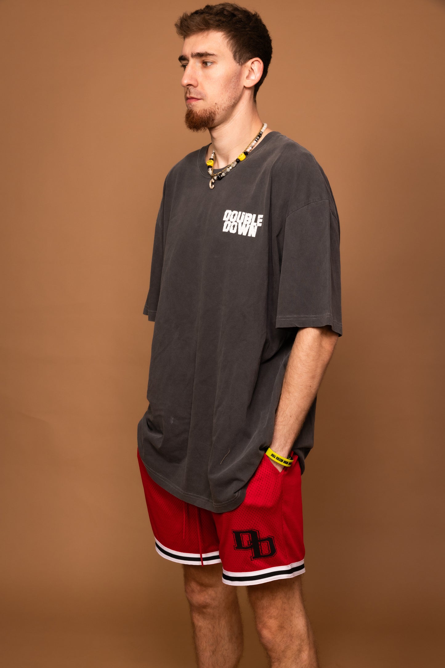 DoubleDown- Vintage Tee Charcoal