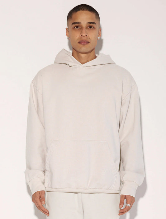 HEAVY FLEECE HOODED SWEATSHIRT CEMENT