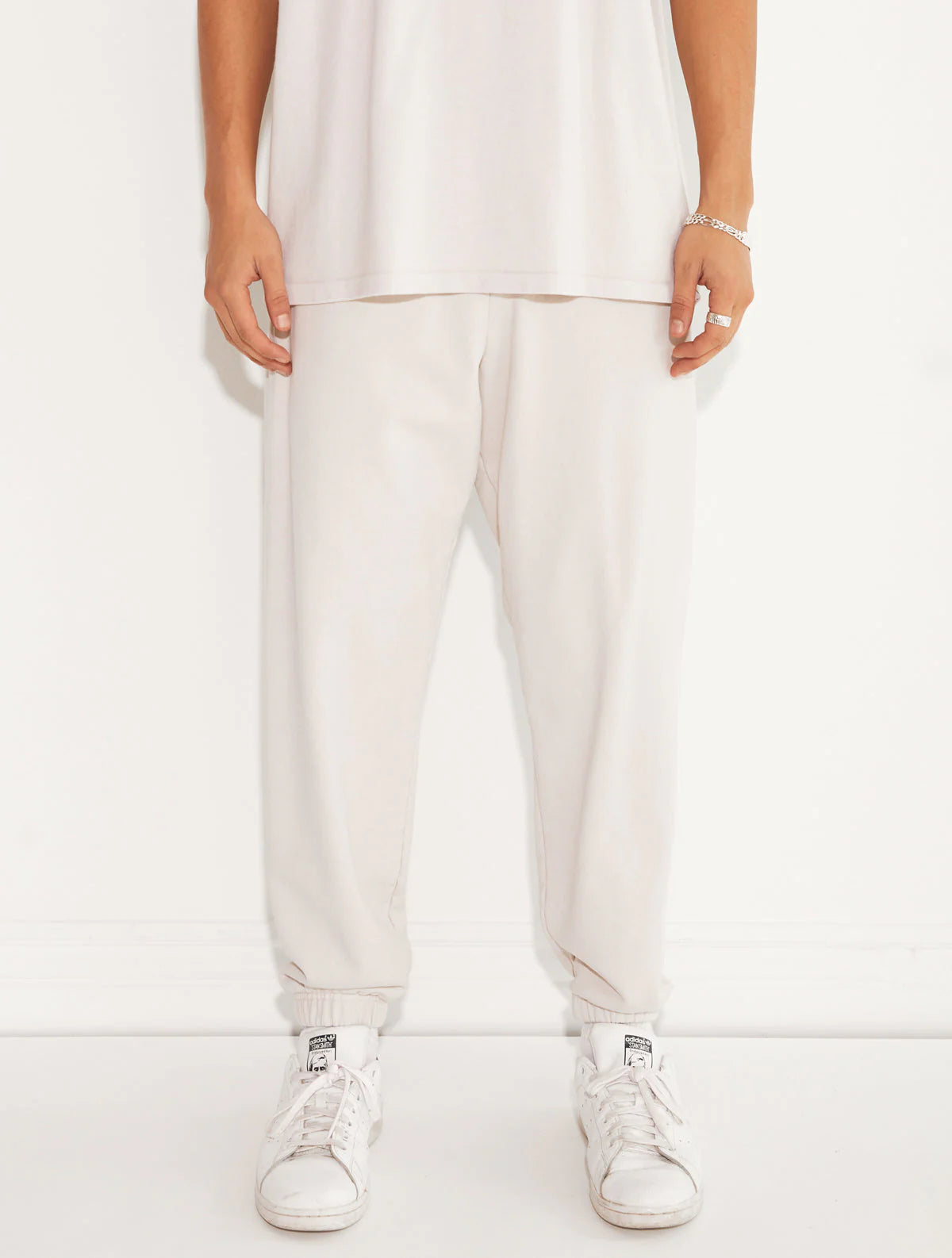 HEAVY FLEECE CUFFED LEG SWEATPANT CEMENT