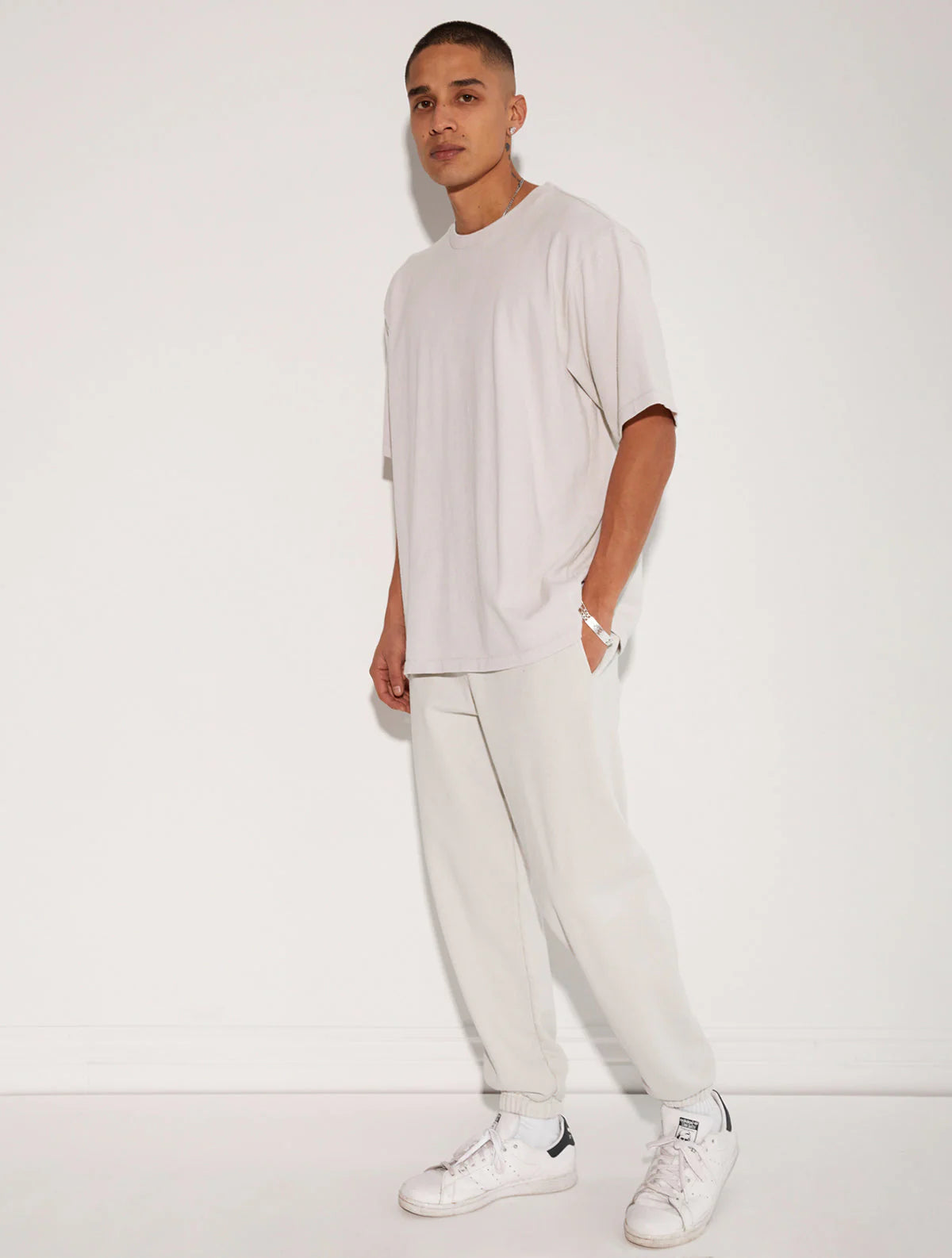 HEAVY FLEECE CUFFED LEG SWEATPANT CEMENT