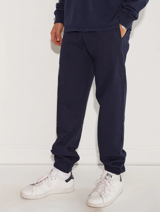 HEAVY FLEECE CUFFED LEG SWEATPANT NAVY