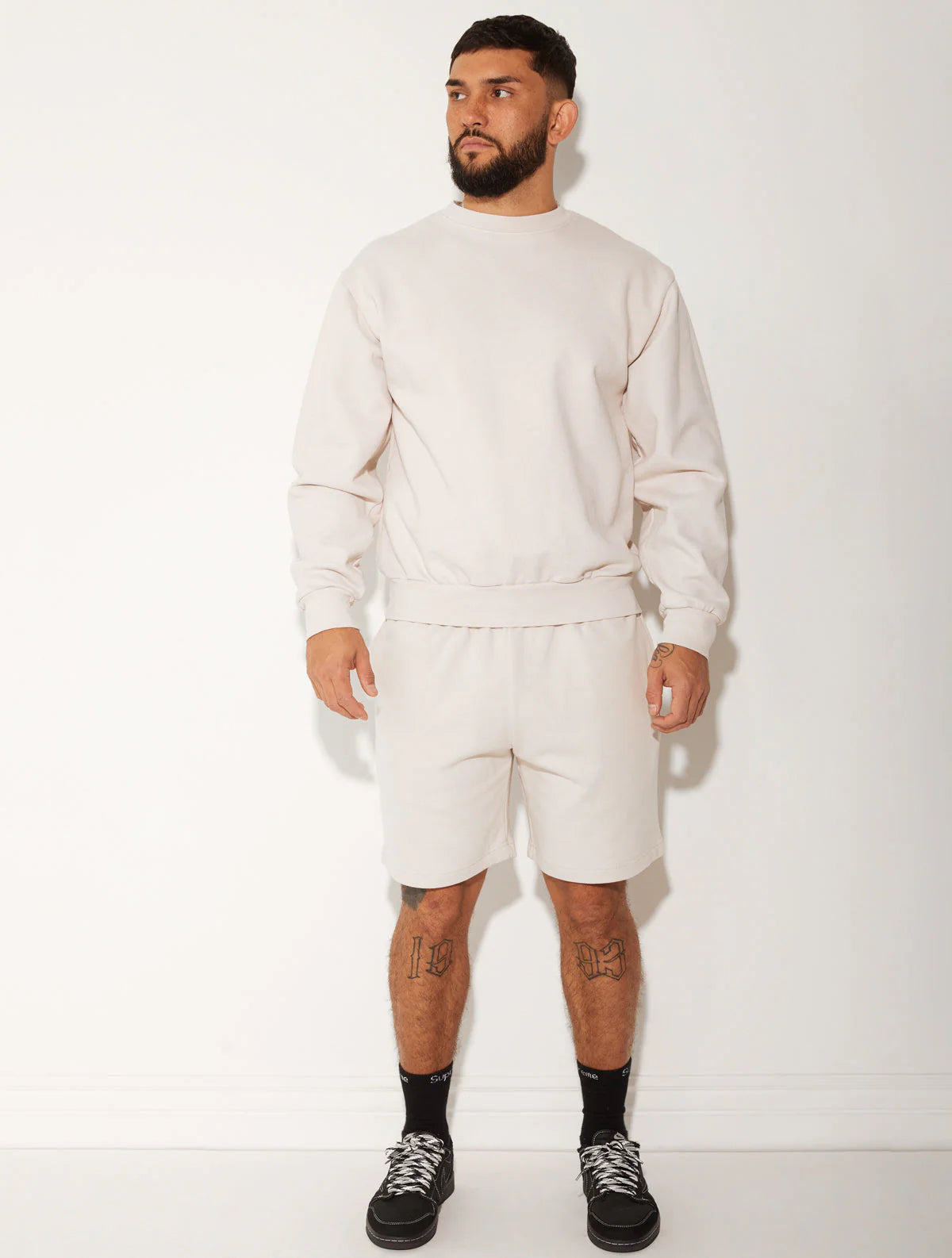 HEAVY FLEECE SHORTS CEMENT