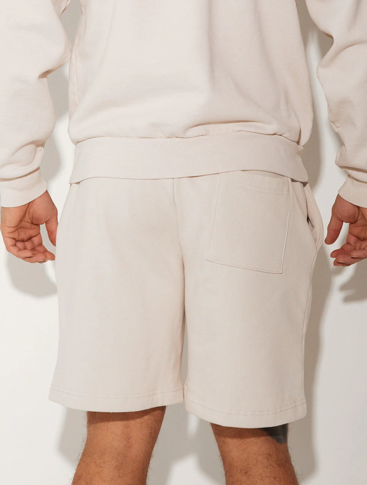 HEAVY FLEECE SHORTS CEMENT