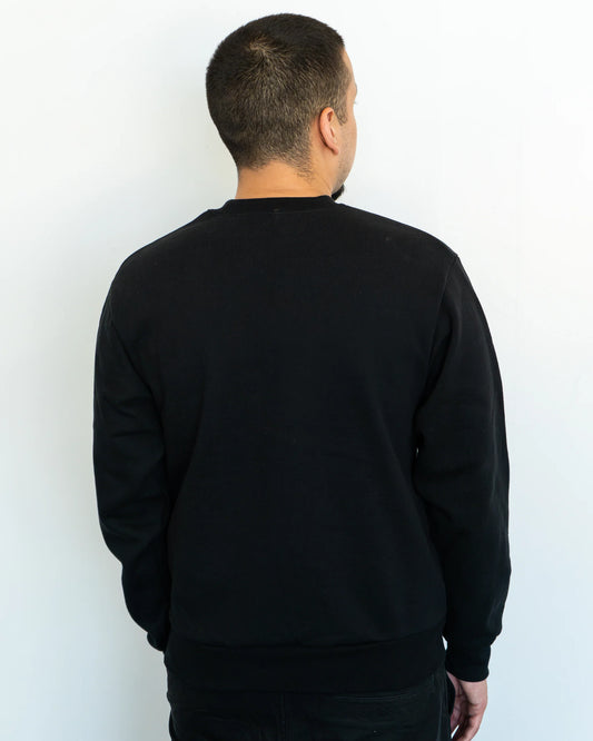 HEAVY FLEECE CREWNECK SWEATER BLACK